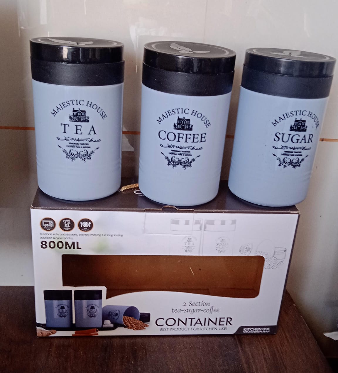 Accurate Seal Tea Sugar Coffee Container - 3 Pcs Plastic Damru Shaped Tea, Coffee, Sugar Canisters Jar, New Airtight Food Seal Containers for Salt, Dry Fruit, Grocery Multicolor (3 Pcs Set) Accurate Seal Tea Sugar Coffee Container - 3 Pcs Plastic Damru Shaped Tea, Coffee, Sugar Canisters Jar, New Airtight Food Seal Containers for Salt, Dry Fruit, Grocery Multicolor (3 Pcs Set)